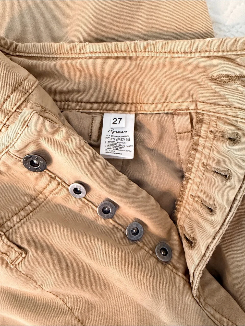 NWT Rowan Jalen Casual Straight Leg Cropped Pants in Sand Dune
